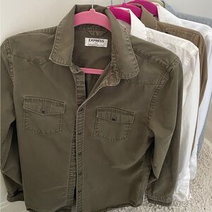 Men’s Small Shirt Bundle - Banana Republic - J.Crew -Express - 5 Button Downs